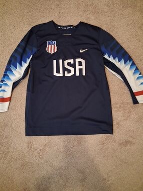 Nike USA Navy Blue Kids Long-Sleeve Top